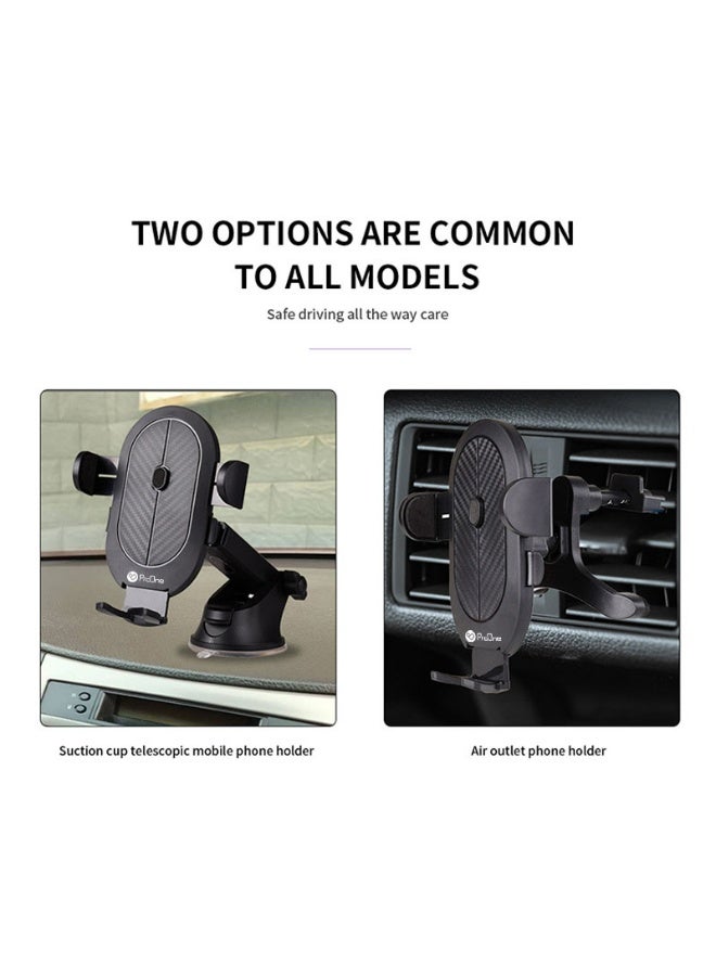 ProOne PHL1150 Mobile phone Holder - Dashboard Mobile Holder with Suction - Black - Secure and Adjustable Car Phone Holder - 360Rotation, and Universal Compatibility for Safe and Easy Navigation - Image 2